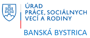 Úrad práce,<br/>sociálnych vecí a rodiny<br/><strong>Banská Bystrica</strong>